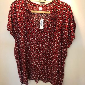 Old navy pink leopard top